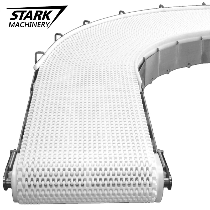 Plastic modular turn conveyor